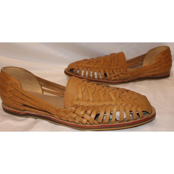 Nisolo Leather‎ Sandal Huarache Men\'s SADDLE BROWN NWOB MSRP $150 main image 4